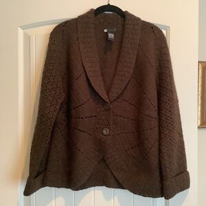 Vintage Carole Little Wool and Angora Crocheted Sweater